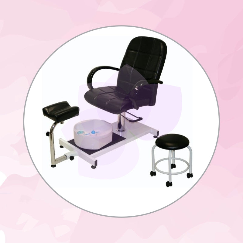Silla pedicure con banco y tina de pies | Spa PED358